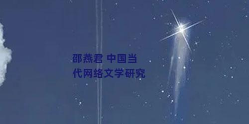 邵燕君 中国当代网络文学研究